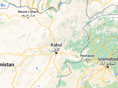 Map showing location of Ḩājī Khēl (35.10922, 69.43341)