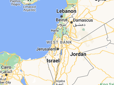 Map showing location of Ḩajjah (32.20427, 35.13077)