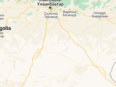 Map showing location of Hajuu-Us (46.04988, 107.48955)