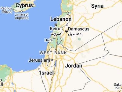 Map showing location of Ḩakamā (32.59445, 35.88411)
