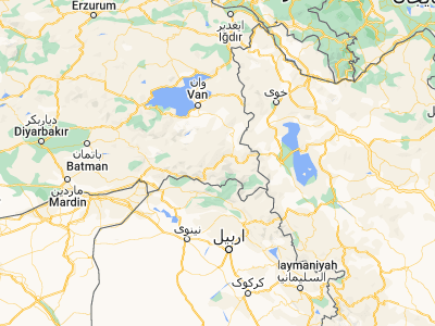 Map showing location of Hakkari (37.57444, 43.74083)