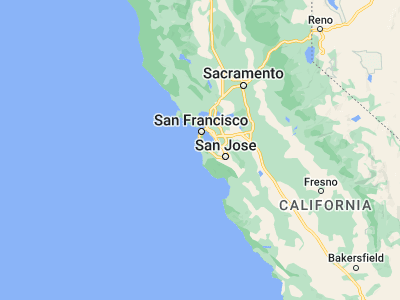 Map showing location of Half Moon Bay (37.46355, -122.42859)