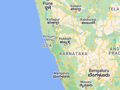 Map showing location of Haliyal (15.32864, 74.75638)