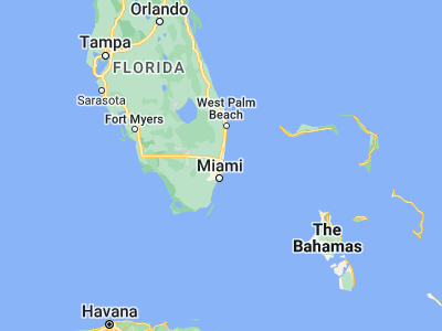 Map showing location of Hallandale Beach (25.9812, -80.14838)