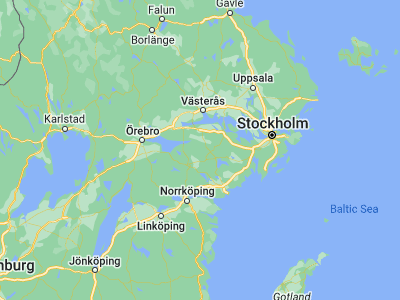 Map showing location of Hälleforsnäs (59.16667, 16.5)