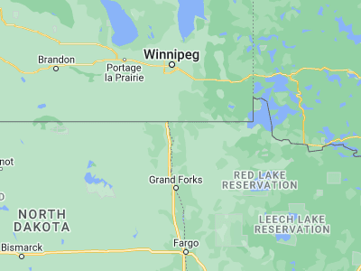 Map showing location of Hallock (48.77443, -96.94645)
