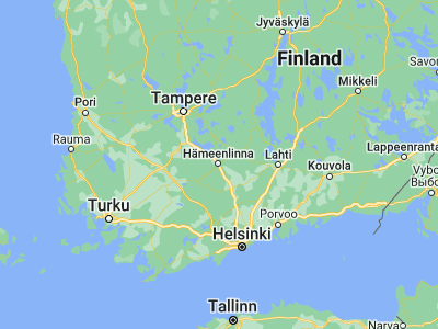 Map showing location of Hämeenlinna (60.99596, 24.46434)