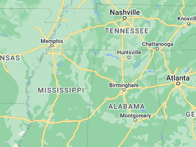 Map showing location of Hamilton (34.14232, -87.98864)
