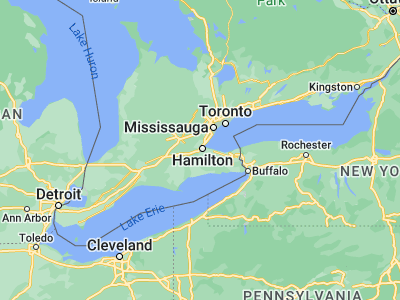 Map showing location of Hamilton (43.23341, -79.94964)