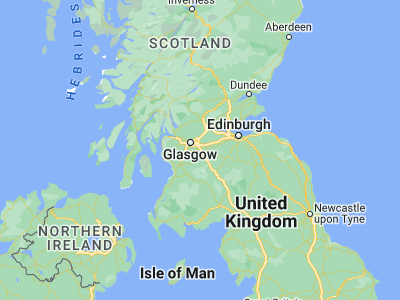Map showing location of Hamilton (55.76667, -4.03333)