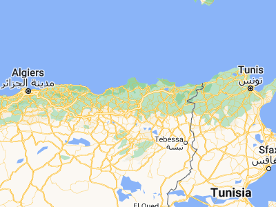 Map showing location of Hamma Bouziane (36.41205, 6.59603)