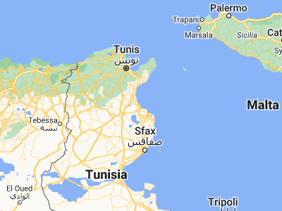 Map showing location of Hammam Sousse (35.8609, 10.60313)