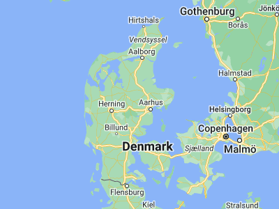 Map showing location of Hammel (56.25762, 9.86316)