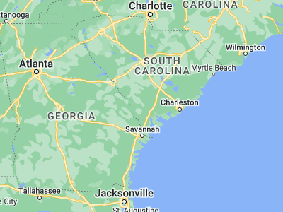 Map showing location of Hampton (32.87794, -81.12761)