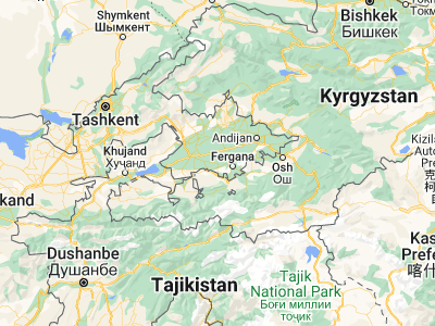 Map showing location of Hamza (40.42639, 71.49556)