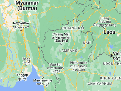 Map showing location of Hang Dong (18.68703, 98.91939)