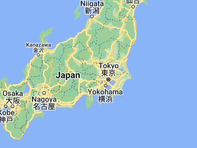 Map showing location of Hannō (35.85194, 139.31806)