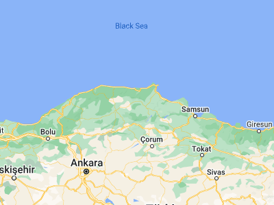 Map showing location of Hanönü (41.62705, 34.46667)