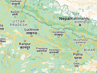 Map showing location of Haraiya (26.79494, 82.4644)