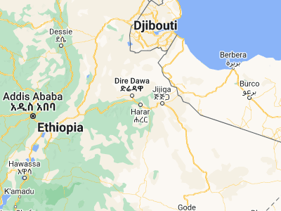 Map showing location of Harar (9.30944, 42.12583)