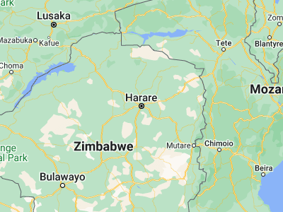 Map showing location of Harare (-17.82772, 31.05337)