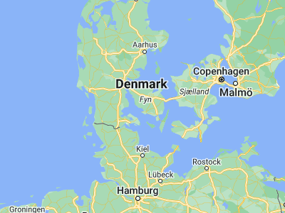 Map showing location of Hårby (55.21502, 10.12262)