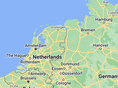 Map showing location of Hardenberg (52.57583, 6.61944)