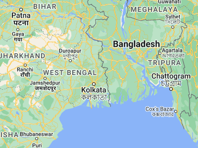 Map showing location of Haringhāta (22.96474, 88.57451)