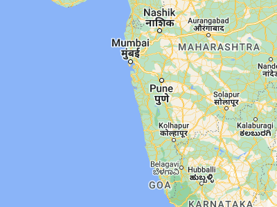 Map showing location of Harnai (17.8, 73.1)