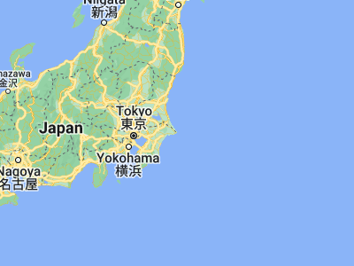 Map showing location of Hasaki (35.73333, 140.83333)
