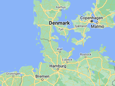 Map showing location of Hasselberg (54.71667, 9.98333)