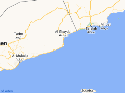 Map showing location of Ḩaşwayn (15.59194, 52.10222)