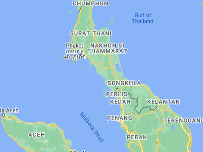 Map showing location of Hat Samran (7.24034, 99.57621)