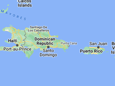 Map showing location of Hato Mayor del Rey (18.76278, -69.25681)