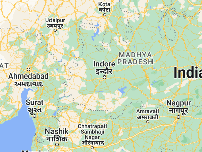 Map showing location of Hātod (22.8, 75.73333)