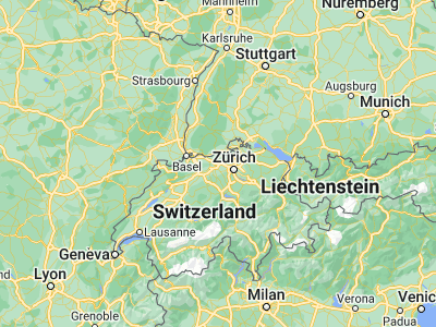 Map showing location of Hausen (47.46396, 8.20988)