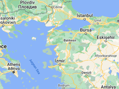 Map showing location of Havran (39.55833, 27.09833)