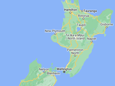 Map showing location of Hawera (-39.59167, 174.28333)