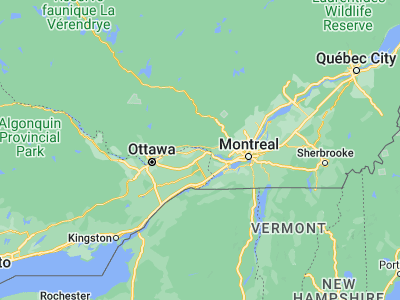 Map showing location of Hawkesbury (45.60009, -74.61595)
