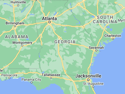 Map showing location of Hawkinsville (32.28377, -83.47212)