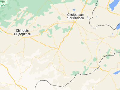 Map showing location of Haylaastay (46.9, 113.41667)