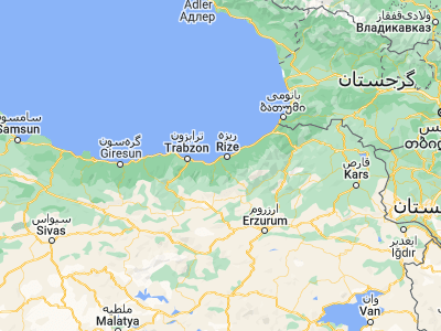 Map showing location of Hayrat (40.88844, 40.36986)