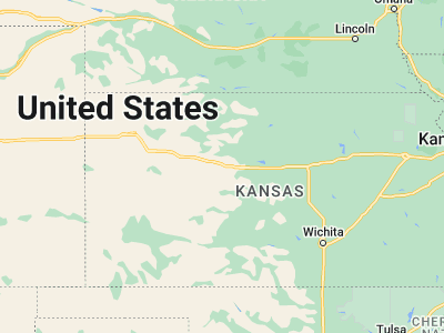Map showing location of Hays (38.87918, -99.32677)