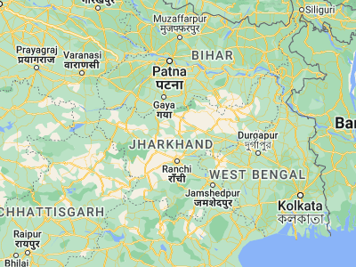 Map showing location of Hazārībāg (23.98333, 85.35)