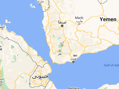 Map showing location of Ḩazm al ‘Udayn (14.02743, 44.00526)