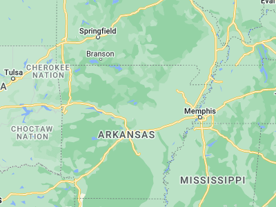 Map showing location of Heber Springs (35.49147, -92.03126)