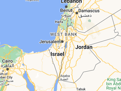 Map showing location of Hebron (31.52935, 35.0938)