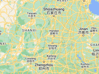 Map showing location of Hecun (36.53333, 114.11111)