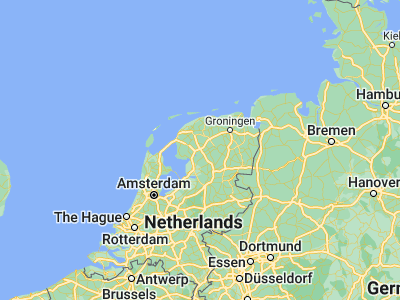 Map showing location of Heerenveen (52.95929, 5.91854)