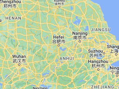 Map showing location of Hefei (31.86389, 117.28083)